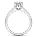 Pave Princess Cut Diamond Engagement Ring Jasmine 14K White Gold