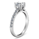 Pave Princess Cut Diamond Engagement Ring Jasmine 14K White Gold