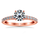 Pave Diamond Engagement Ring Harmoney 14K Rose Gold