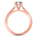Pave Diamond Engagement Ring Harmoney 14K Rose Gold