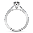 Round Diamond Pave Engagement Ring Harmoney 14K White Gold