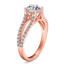 Pave Diamond Engagement Ring Fantasia 14K Rose Gold