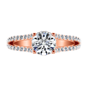 Pave Diamond Engagement Ring Fantasia 14K Rose Gold