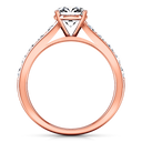 Pave Diamond Engagement Ring Allure 14K Rose Gold