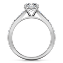 Round Diamond Pave Engagement Ring Allure 14K White Gold