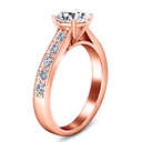 Pave Diamond Engagement Ring Allure 14K Rose Gold