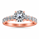 Pave Diamond Engagement Ring Grande 14K Rose Gold