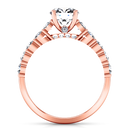 Pave Diamond Engagement Ring Grande 14K Rose Gold