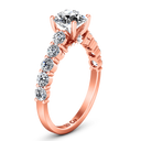 Pave Diamond Engagement Ring Grande 14K Rose Gold