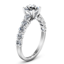 Round Diamond Pave Engagement Ring Grande 14K White Gold