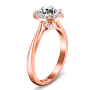 Halo Diamond  Engagement Ring Etoile 14K Rose Gold