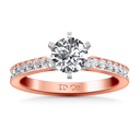 Pave Diamond Engagement Ring Bianca 14K Rose Gold