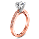 Pave Diamond Engagement Ring Bianca 14K Rose Gold