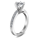Round Diamond Pave Engagement Ring Bianca 14K White Gold