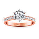 Pave Diamond Engagement Ring Yvonne 14K Rose Gold