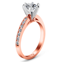 Pave Diamond Engagement Ring Yvonne 14K Rose Gold