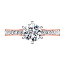 Pave Diamond Engagement Ring Yvonne 14K Rose Gold