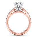 Pave Diamond Engagement Ring Embrace 14K Rose Gold