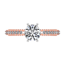 Pave Diamond Engagement Ring Embrace 14K Rose Gold