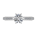 Round Diamond Pave Engagement Ring Embrace 14K White Gold