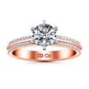 Pave Diamond Engagement Ring Amanda 14K Rose Gold