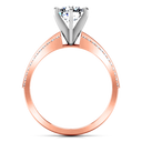 Pave Diamond Engagement Ring Amanda 14K Rose Gold