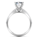 Round Diamond Pave Engagement Ring Amanda 14K White Gold