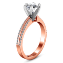 Pave Diamond Engagement Ring Amanda 14K Rose Gold