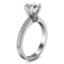 Round Diamond Pave Engagement Ring Amanda 14K White Gold