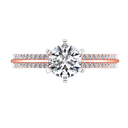 Pave Diamond Engagement Ring Amanda 14K Rose Gold