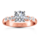Pave Diamond Engagement Ring Rachel 14K Rose Gold