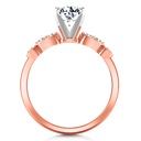 Pave Diamond Engagement Ring Rachel 14K Rose Gold