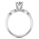 Round Diamond Pave Engagement Ring Rachel 14K White Gold