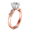 Pave Diamond Engagement Ring Rachel 14K Rose Gold