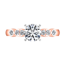 Pave Diamond Engagement Ring Rachel 14K Rose Gold