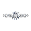 Round Diamond Pave Engagement Ring Rachel 14K White Gold