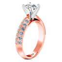 Pave Diamond Engagement Ring Amore 14K Rose Gold