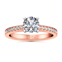 Pave Diamond Engagement Ring Belle 14K Rose Gold