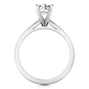 Round Diamond Pave Engagement Ring Belle 14K White Gold