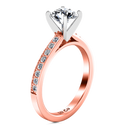 Pave Diamond Engagement Ring Belle 14K Rose Gold