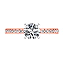 Pave Diamond Engagement Ring Belle 14K Rose Gold