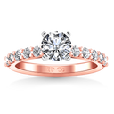 Pave Diamond Engagement Ring Cherish 14K Rose Gold