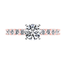 Pave Diamond Engagement Ring Cherish 14K Rose Gold