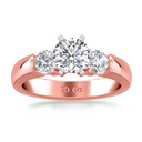 Three Stone Diamond EngagementRing Justine 14K Rose Gold