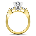 Three Stone Diamond Engagement Ring Justine 14K Yellow Gold