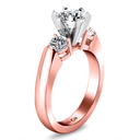 Three Stone Diamond EngagementRing Justine 14K Rose Gold