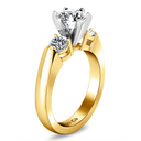 Three Stone Diamond Engagement Ring Justine 14K Yellow Gold