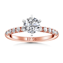 Pave Diamond Engagement Ring Grace 14K Rose Gold