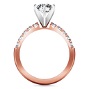 Pave Diamond Engagement Ring Grace 14K Rose Gold