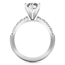 Round Diamond Pave Engagement Ring Grace 14K White Gold